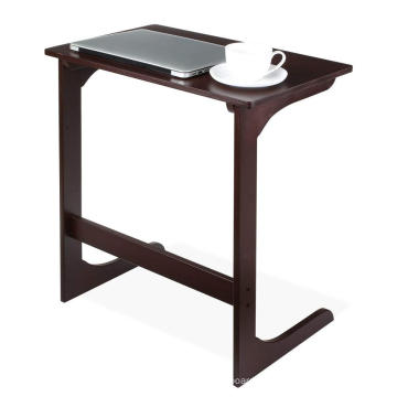 Mesa de café de bambu preto pequeno otomano moderno